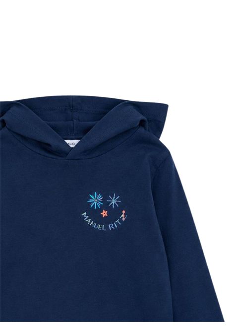 T-shirt neonato blu in cotone Manuel Ritz | 4482BLU